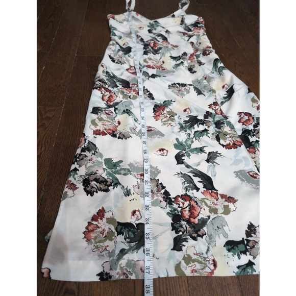 Aritzia Wilfred Watercolor Floral Wrap White Dress Women Sz XS Fairy Cottagecore - Picture 6 of 12